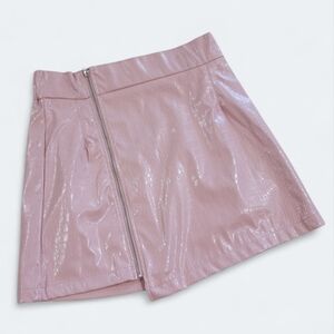 NEW Like An Angel Pink Faux Leather Mini Skirt Size Small *New With Flaws*